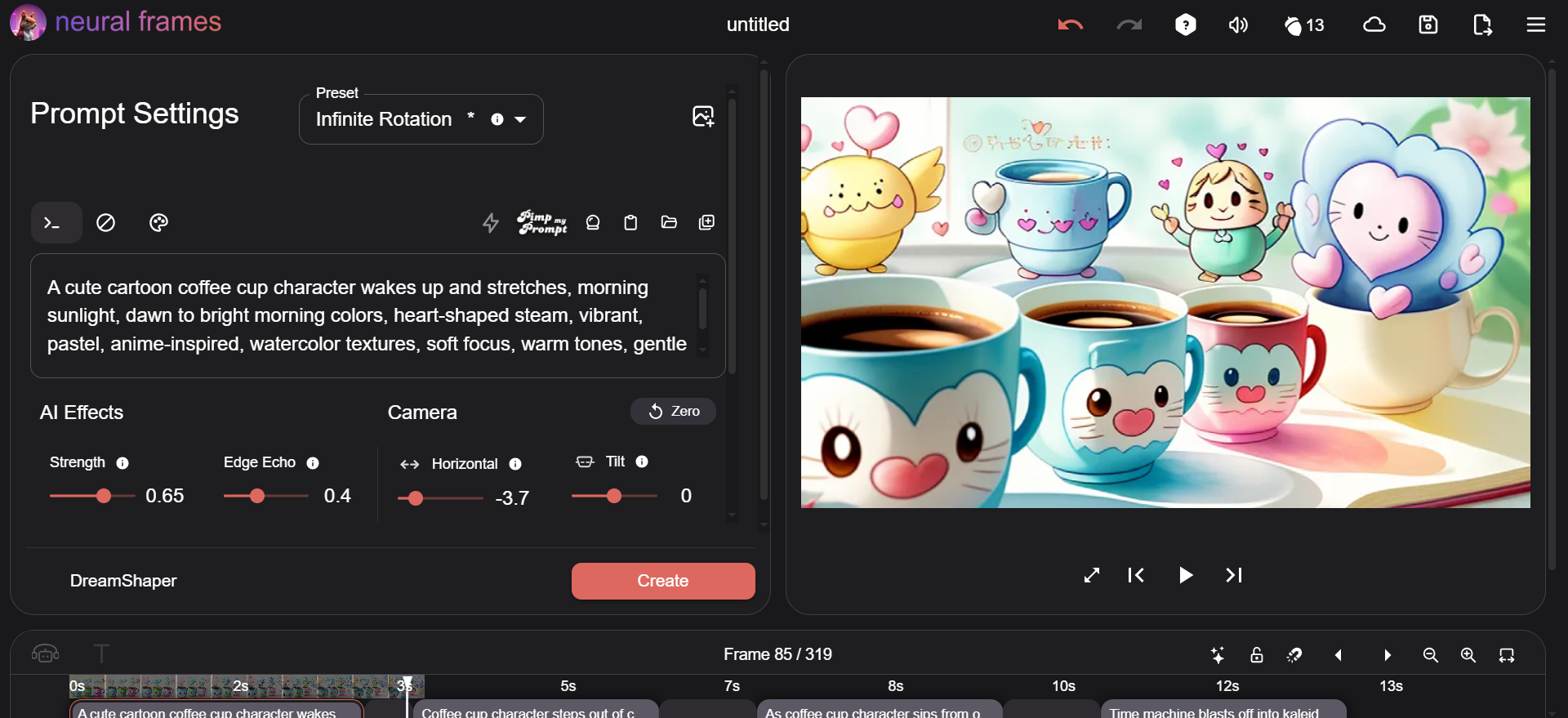 Criador de vídeo animado online gratuito