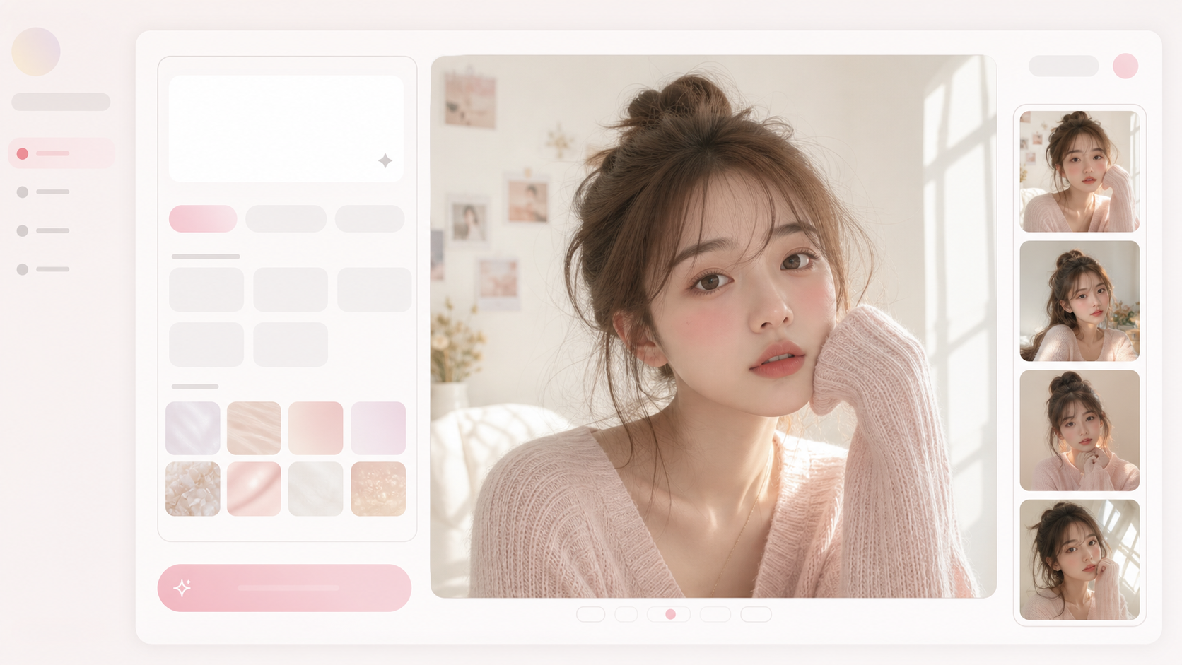 Soft aesthetic selfie prompt example for pictures of yourself