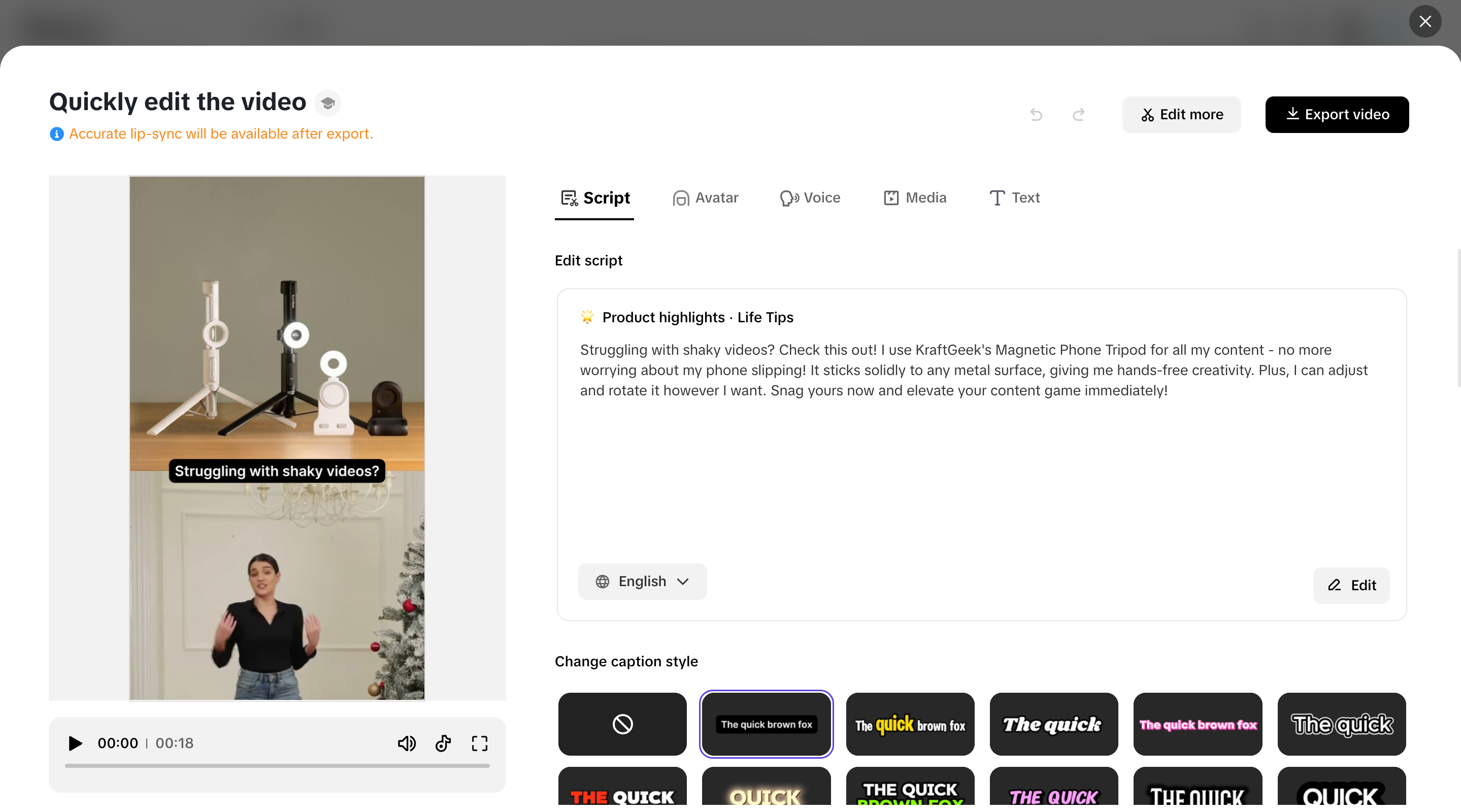 Edit your business video