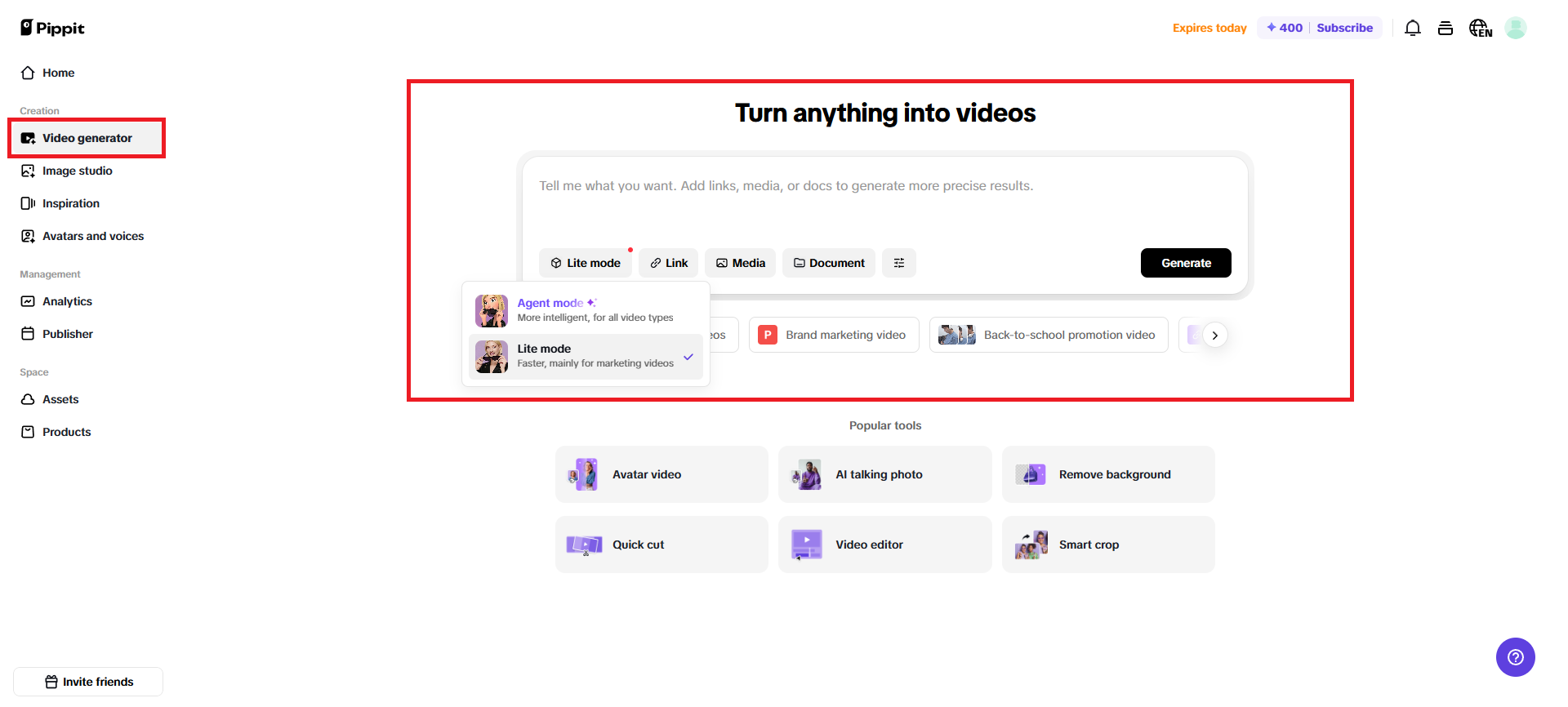 Enter your CTV ad video prompt