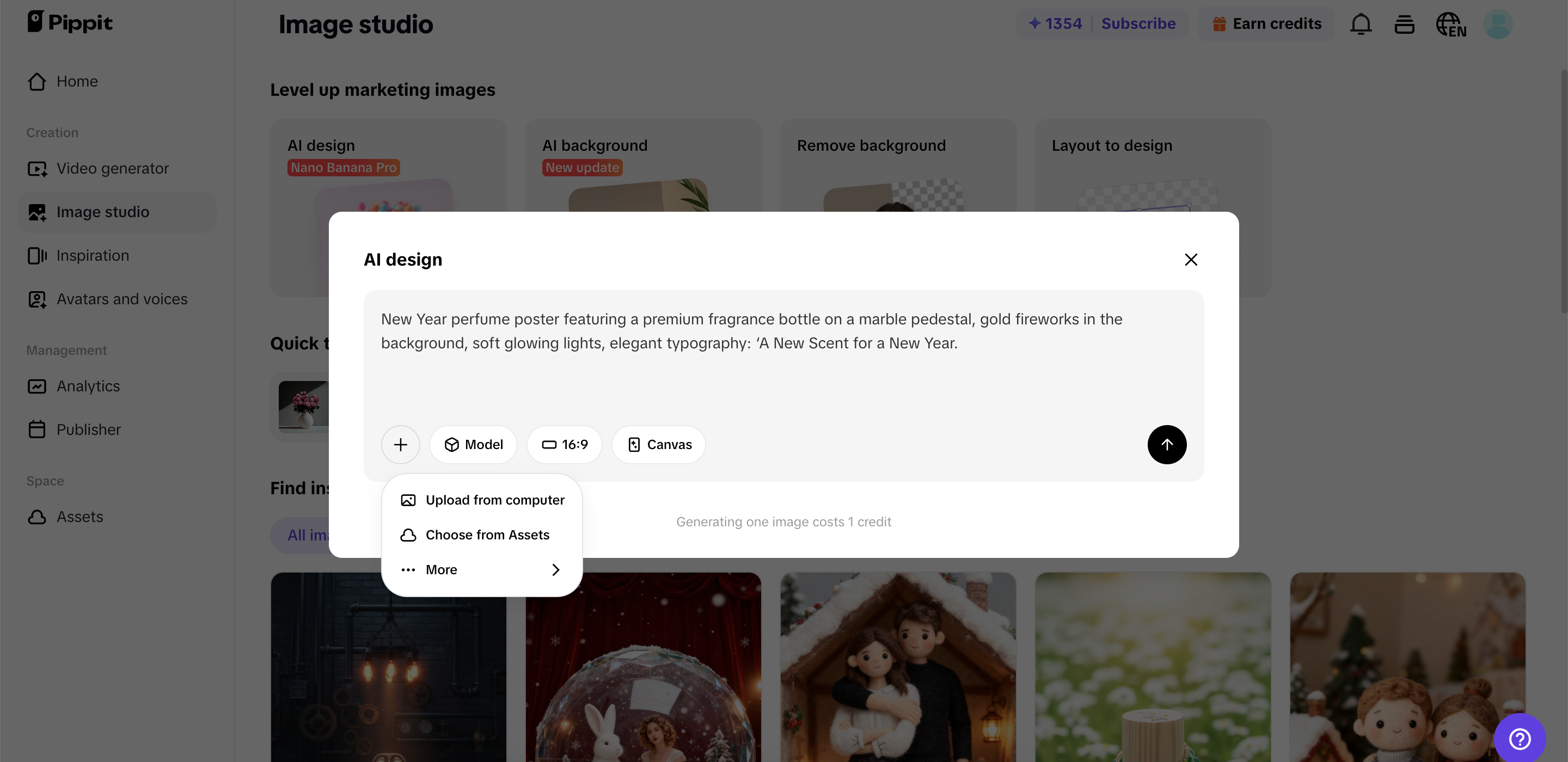Lumikha ng mga ad para sa Bagong Taon