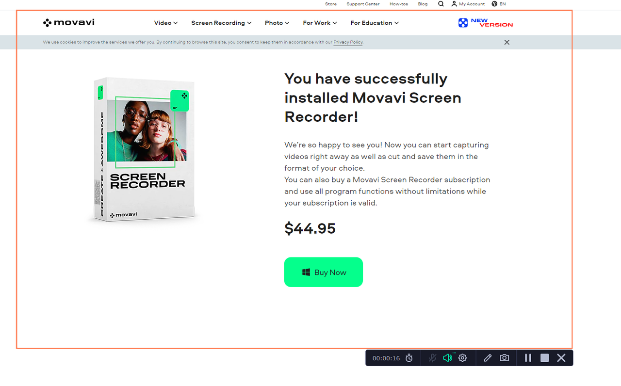 Movavi screen recorder