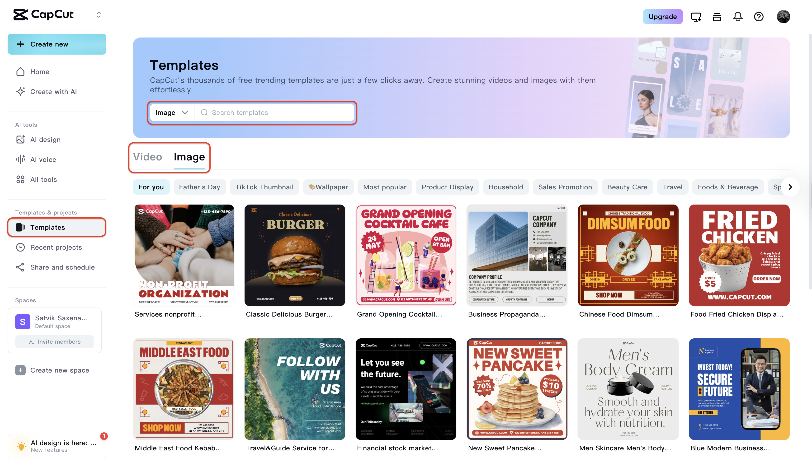 Search for the Christmas invitation template