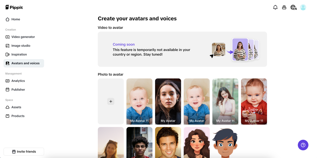 AI avatars and voices