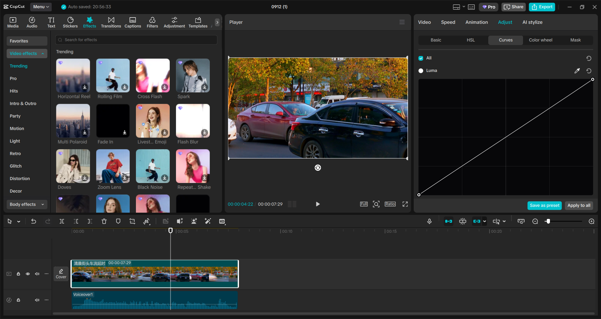 Interface of the CapCut desktop video editor - another free video editor