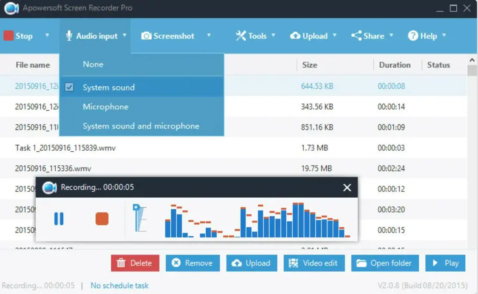 Интерфейс ApowerSoft - одного из лучших бесплатных программ для записи экрана