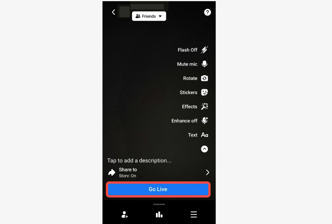 Set the audience and start streaming