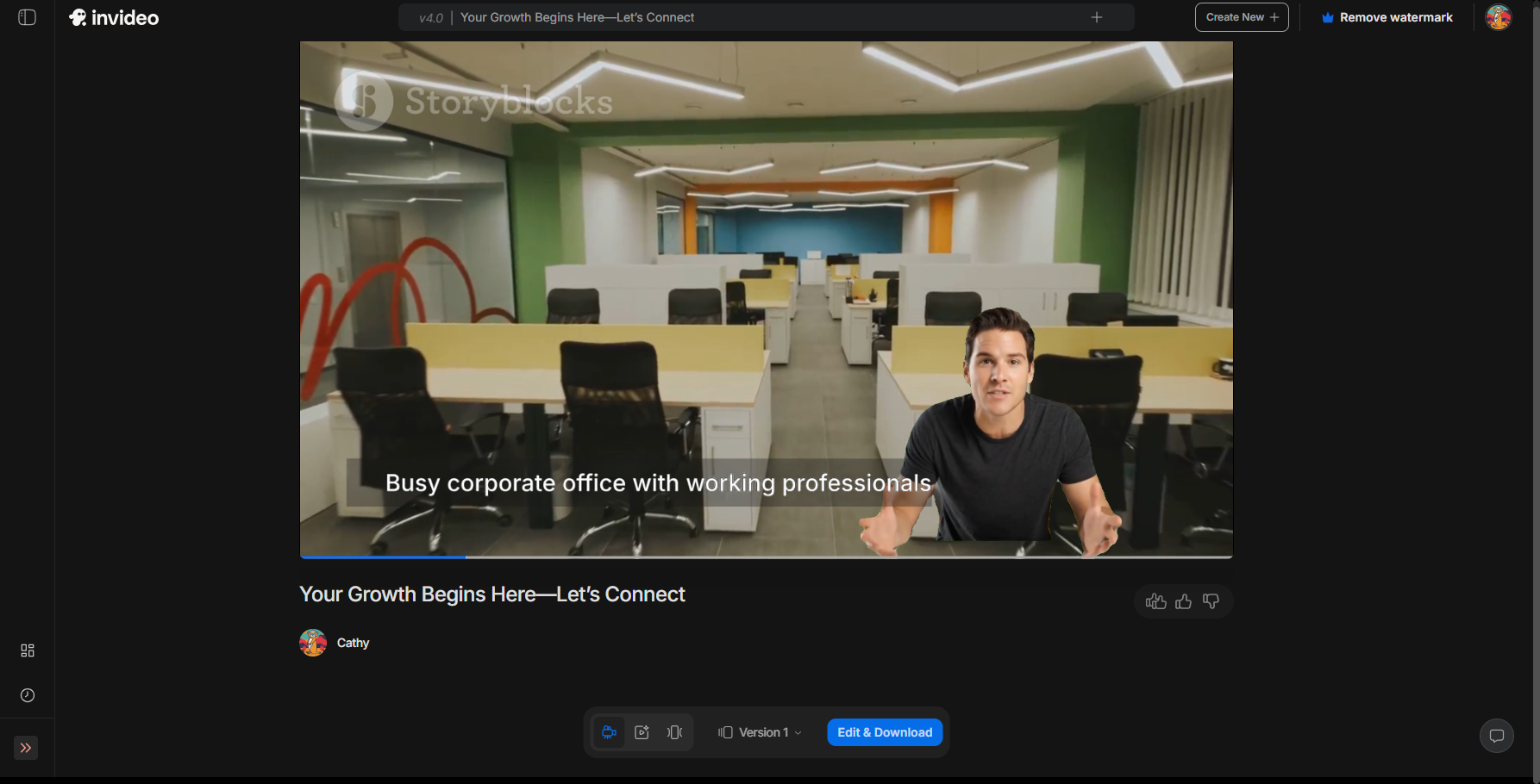 Invideo AI interface