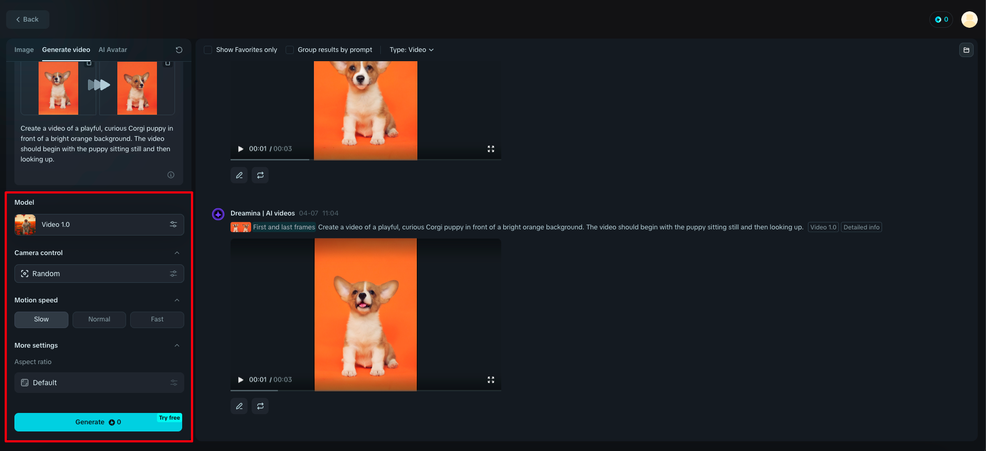 Dreamina: converter JPG para MP4 online grátis