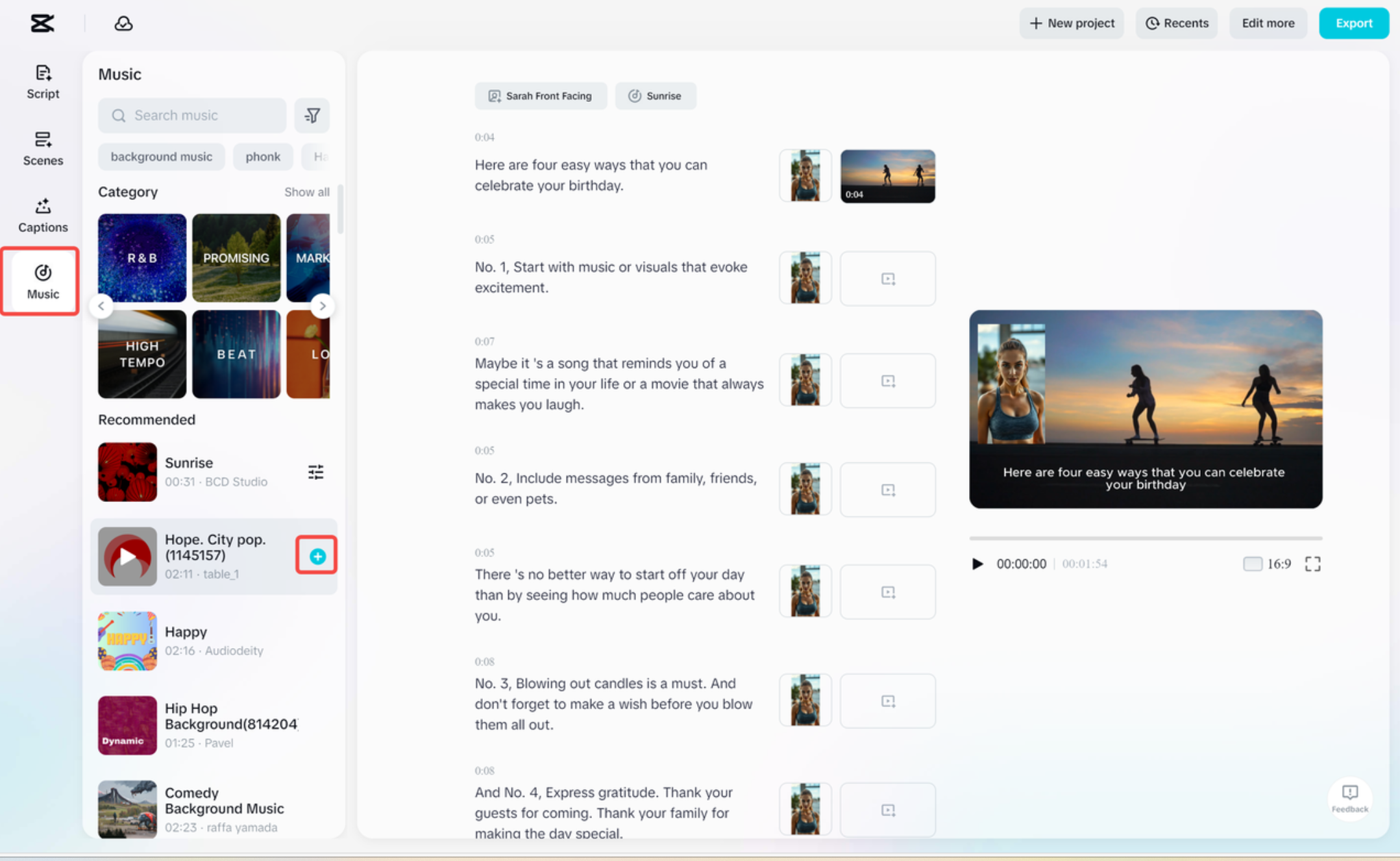 Add background music