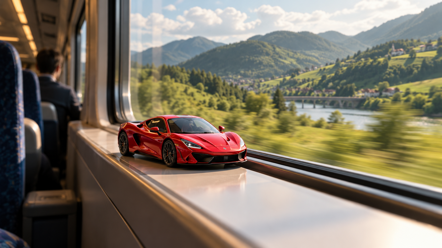 train window car AI video example