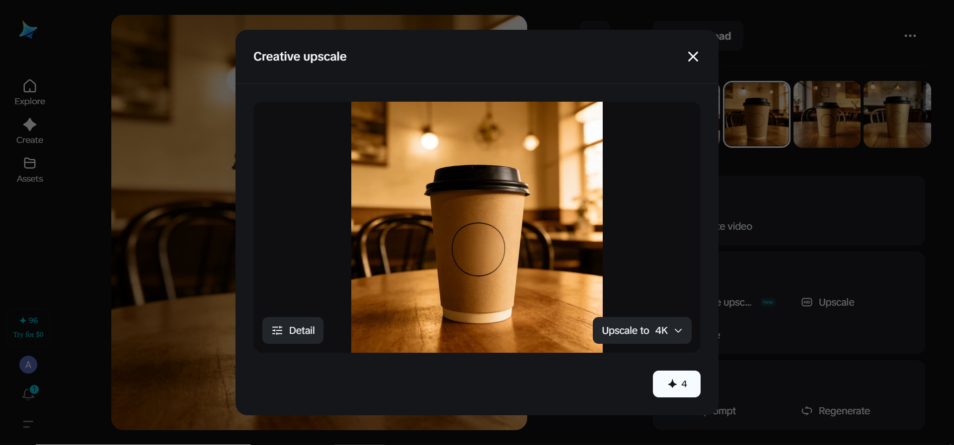 Creative upscale