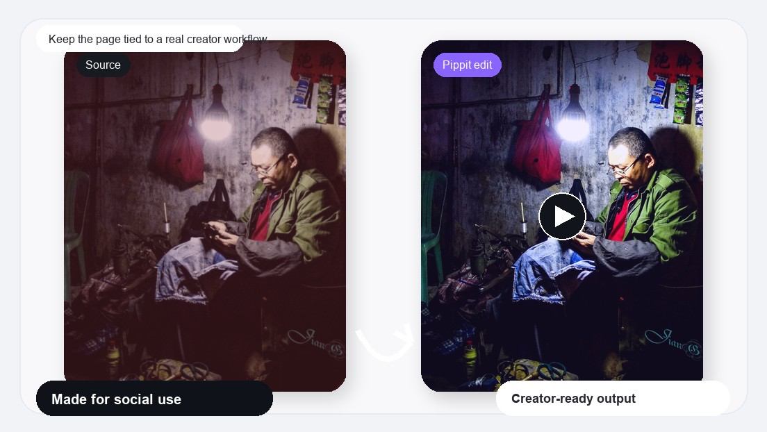 Realistyczny obraz aplikacji Color Wheel Trend Video Maker aby utrzymać stronę związaną z rzeczywistym przepływem pracy twórcy.