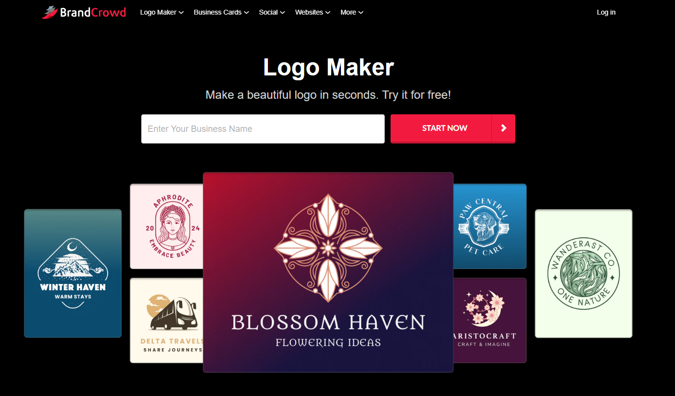 BrandCrowd interface