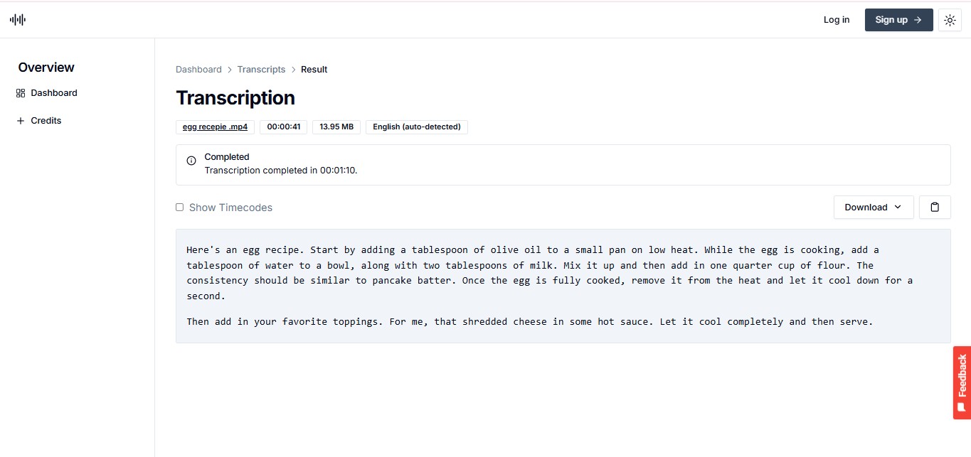Rozhraní Transcribe.mov - jeden z nejlepších přepisovačů videa