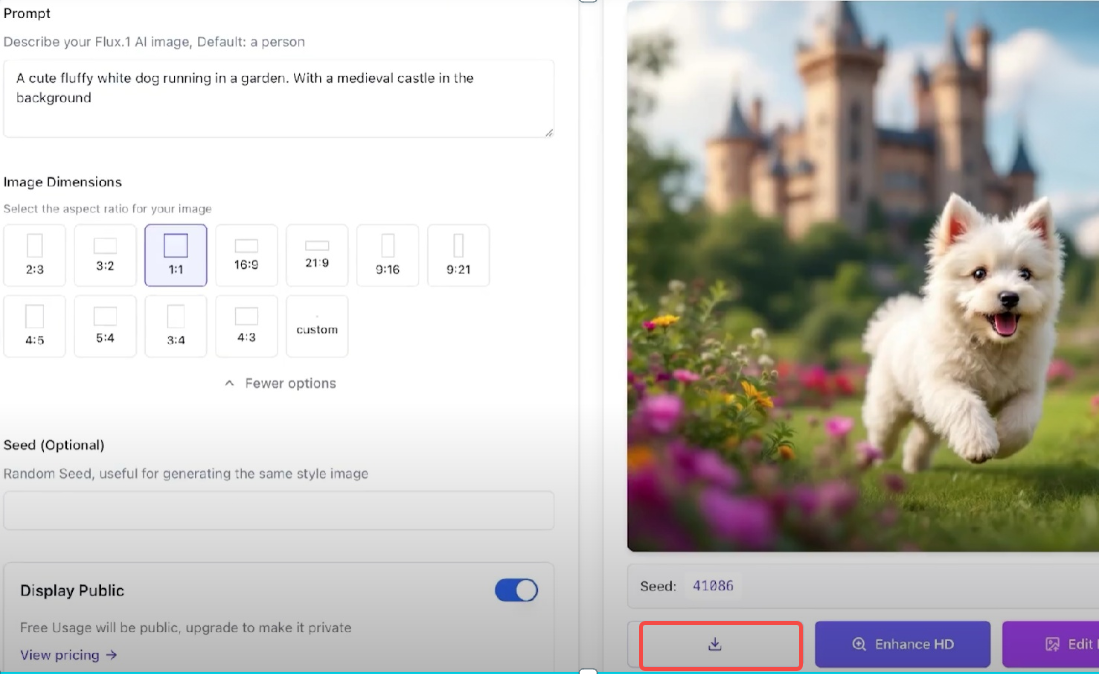 Baixe o vídeo gerado