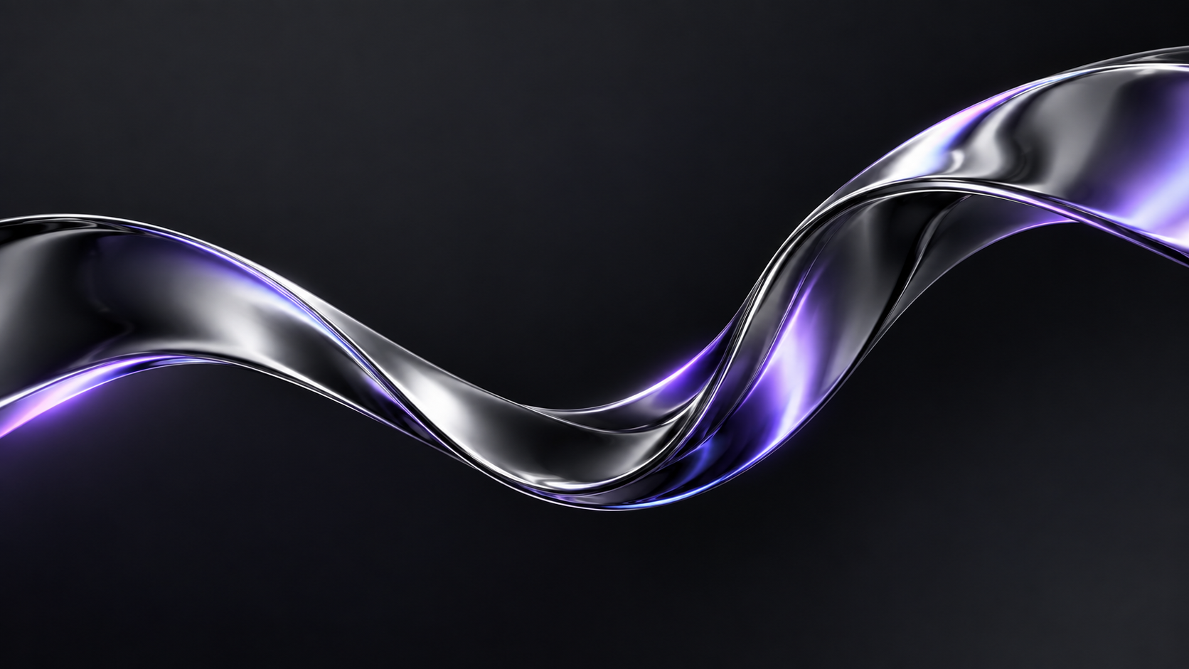 Trending Wallpaper 4K: Chrome Wave Abstraction
