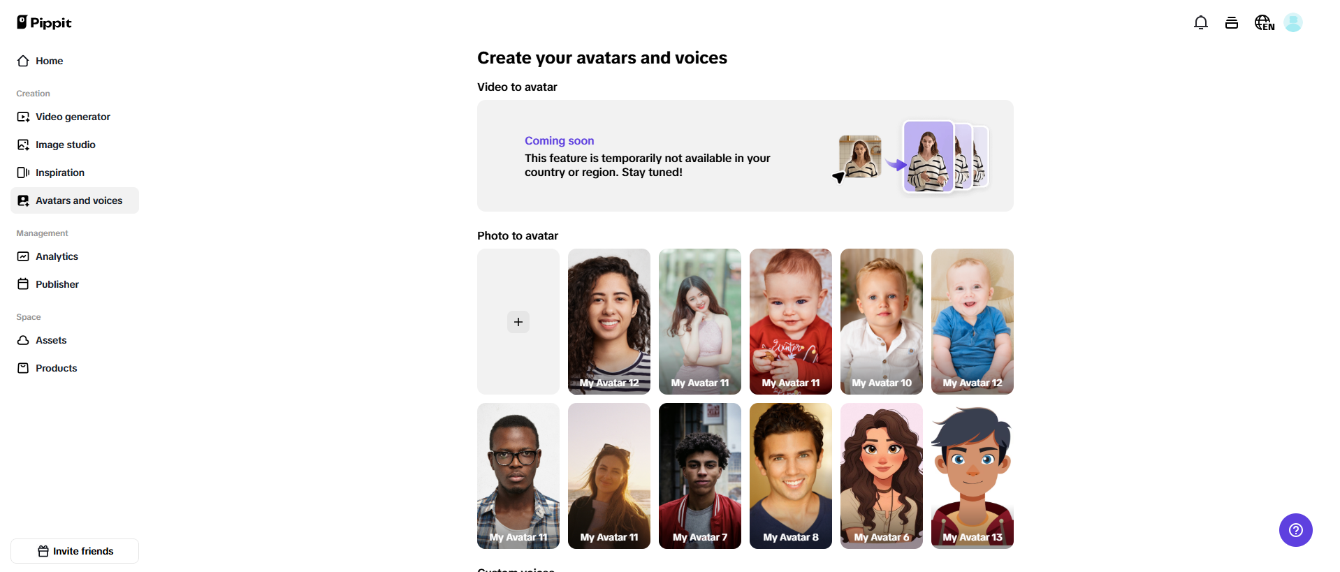 AI avatars and voiceovers