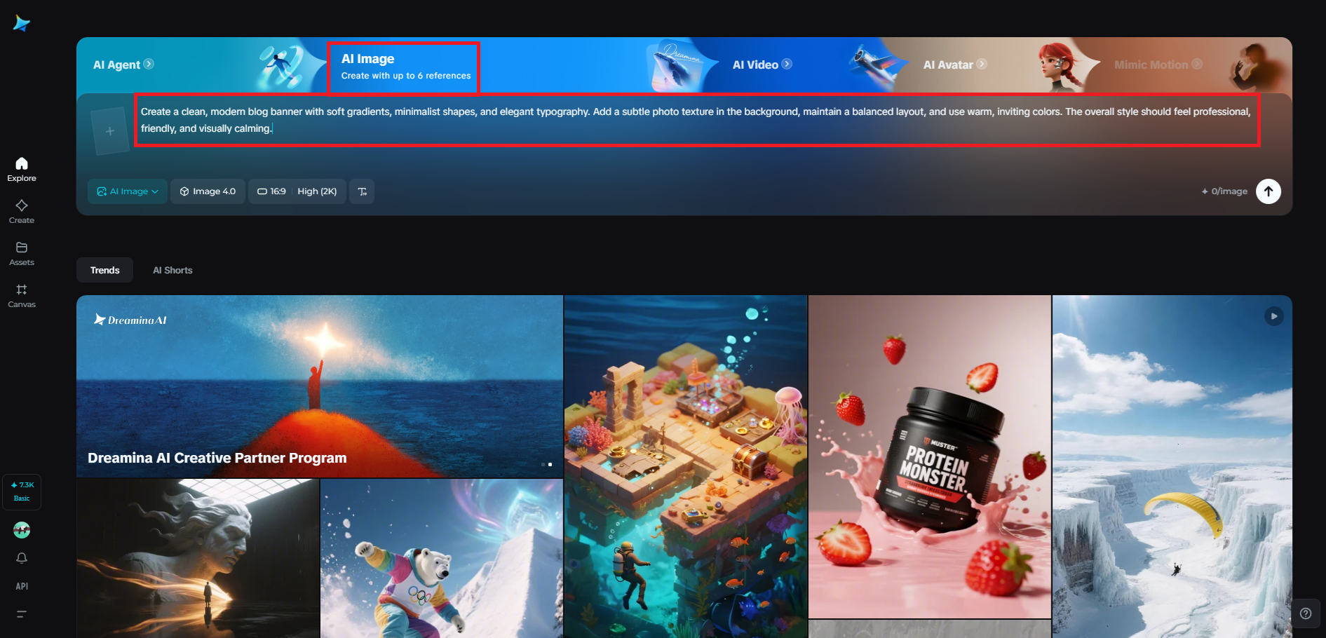 Log in and write prompt