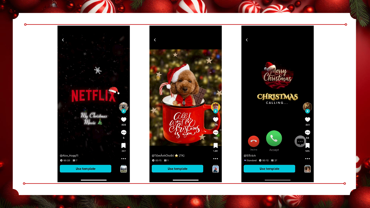 Christmas card artistic template