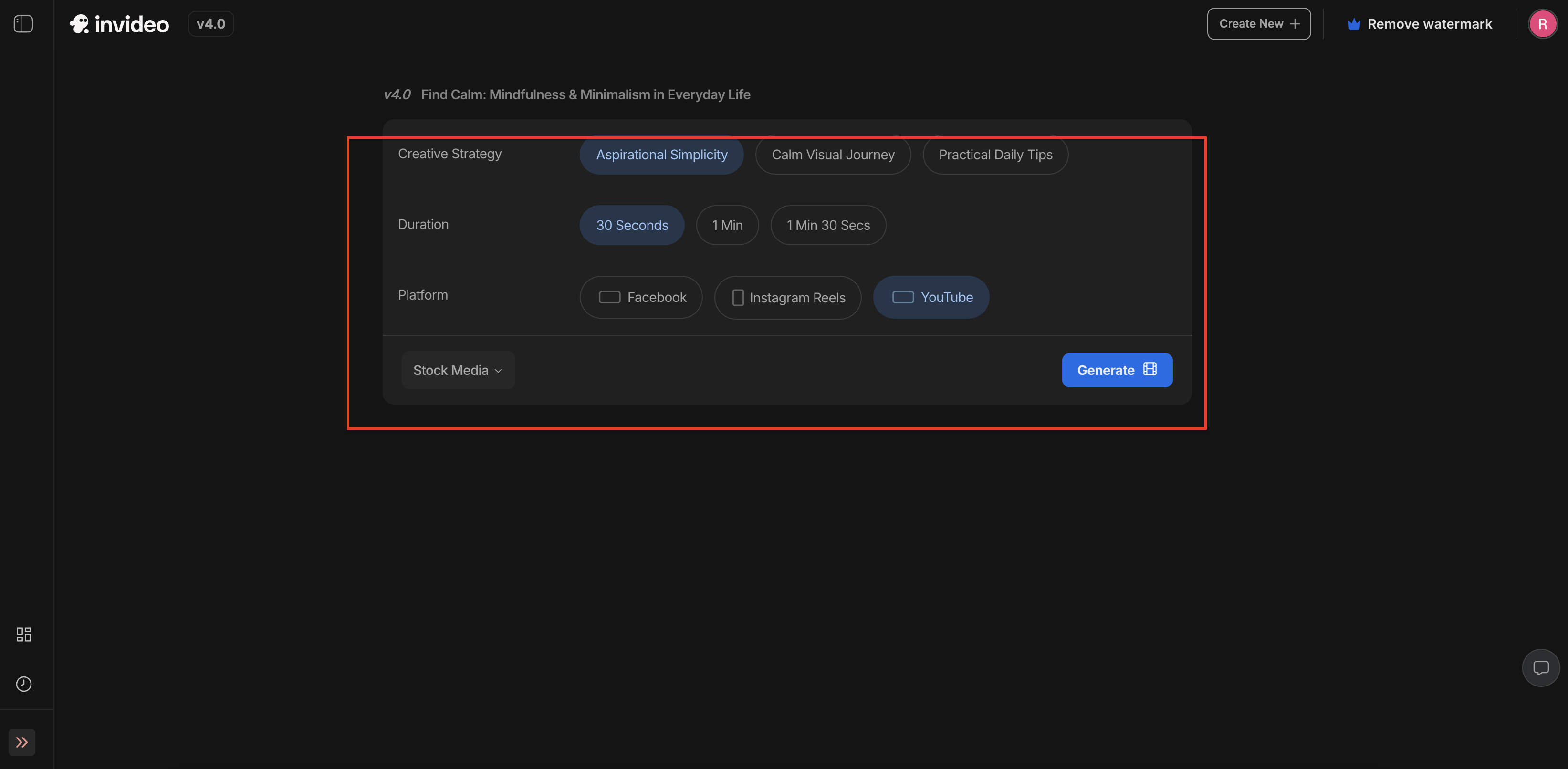 Auto-generate scenes, voiceover, and music with InVideo