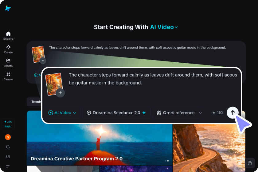 Langkah 1: Muat naik lukisan anda dan tulis gesaan gerakan