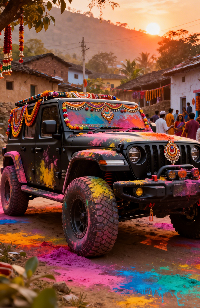 holi trend background image for bike