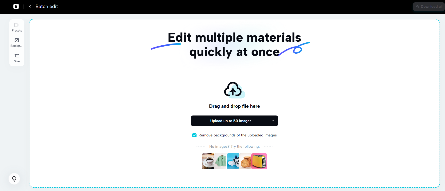 I-edit ang maraming larawan nang sabay-sabay.