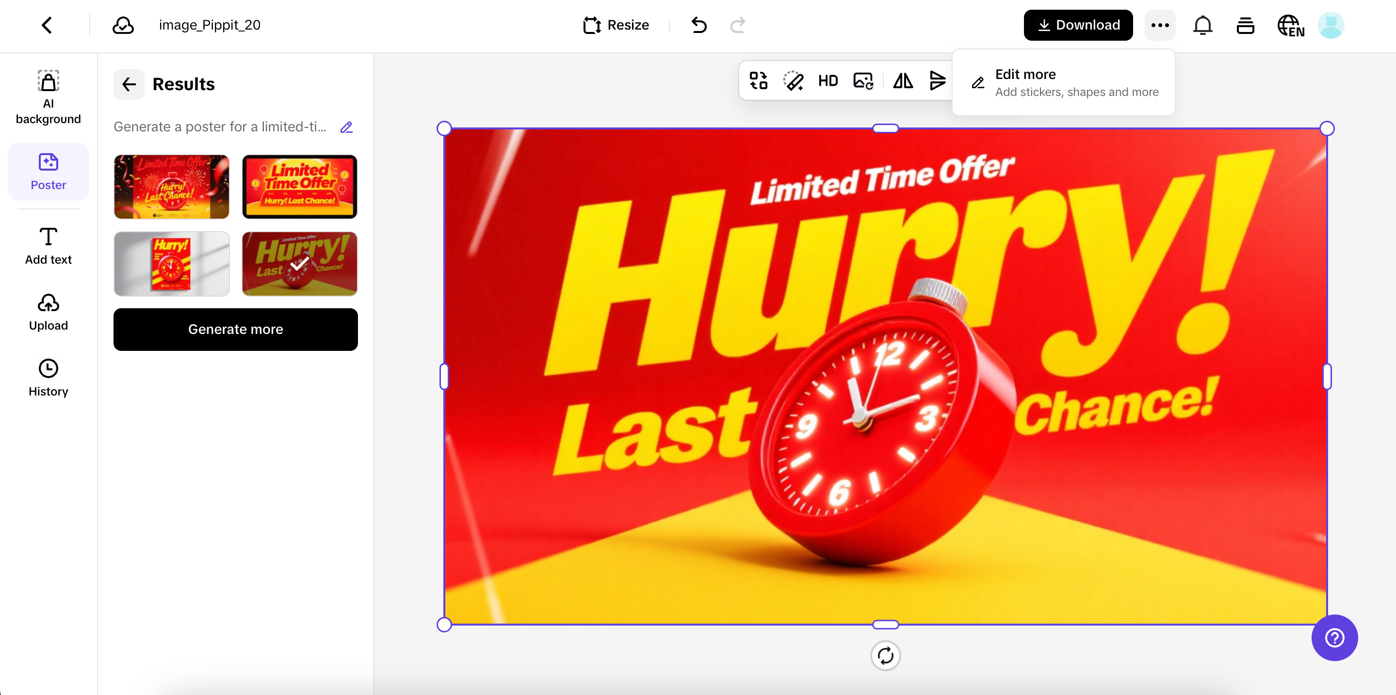 Iangkop ang iyong poster