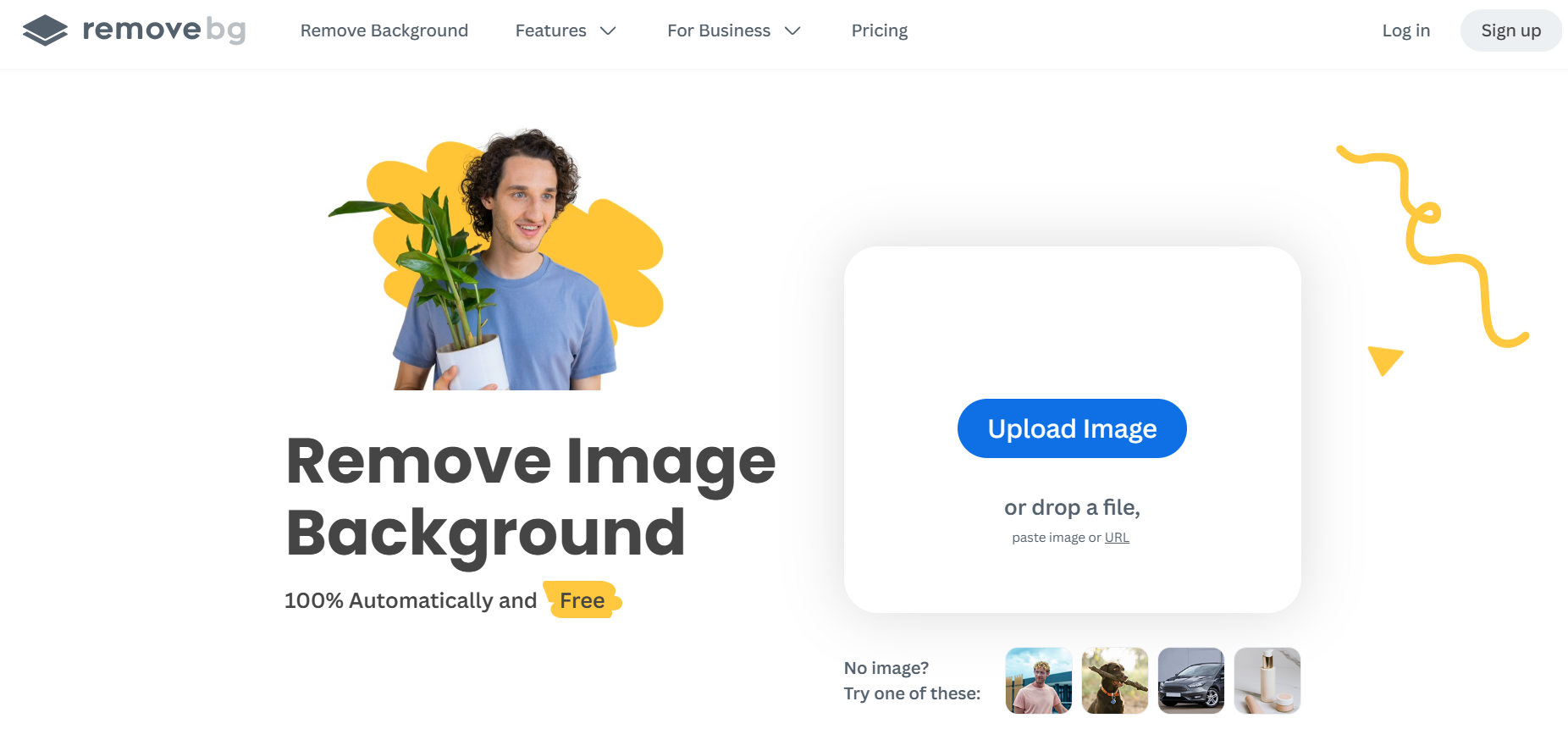 Remove.bg to delete the background of an image