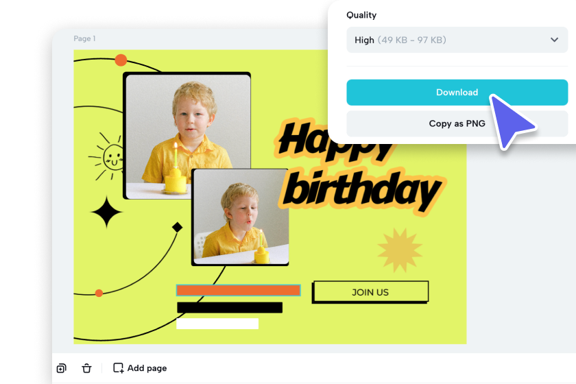 Preview and download your card