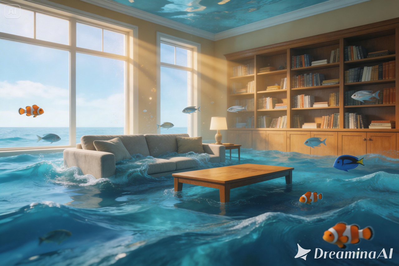 Ocean inside the room