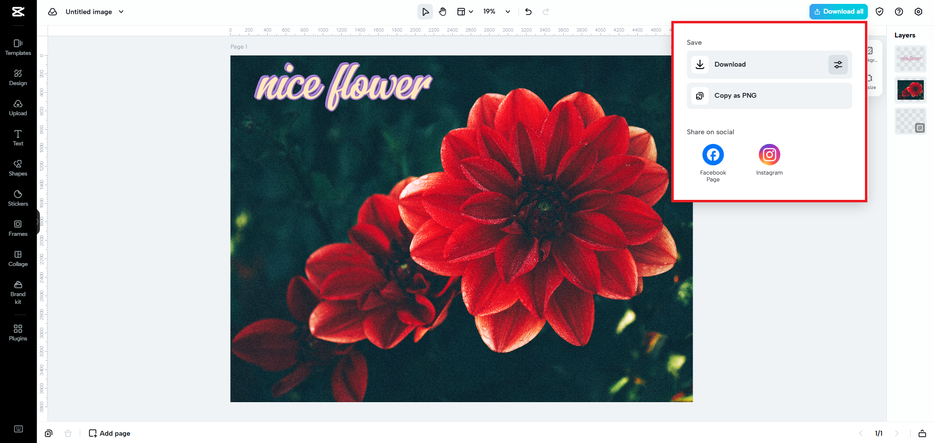 Export your edited photo