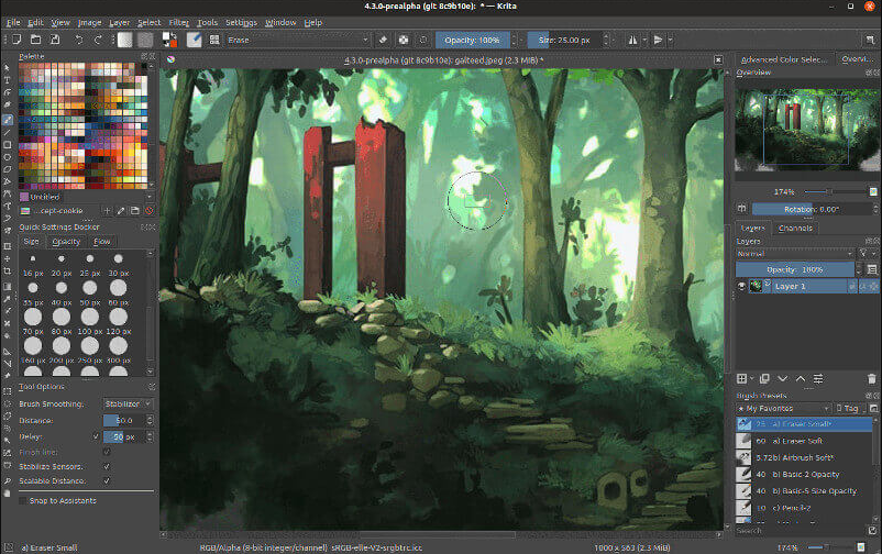 Інтерфейс Krita