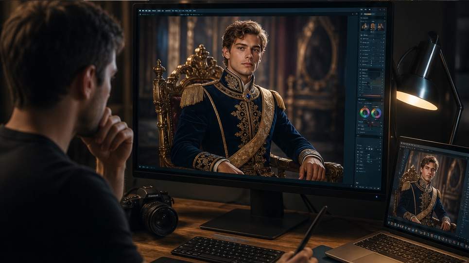 regal portrait prompt planning and styling visual