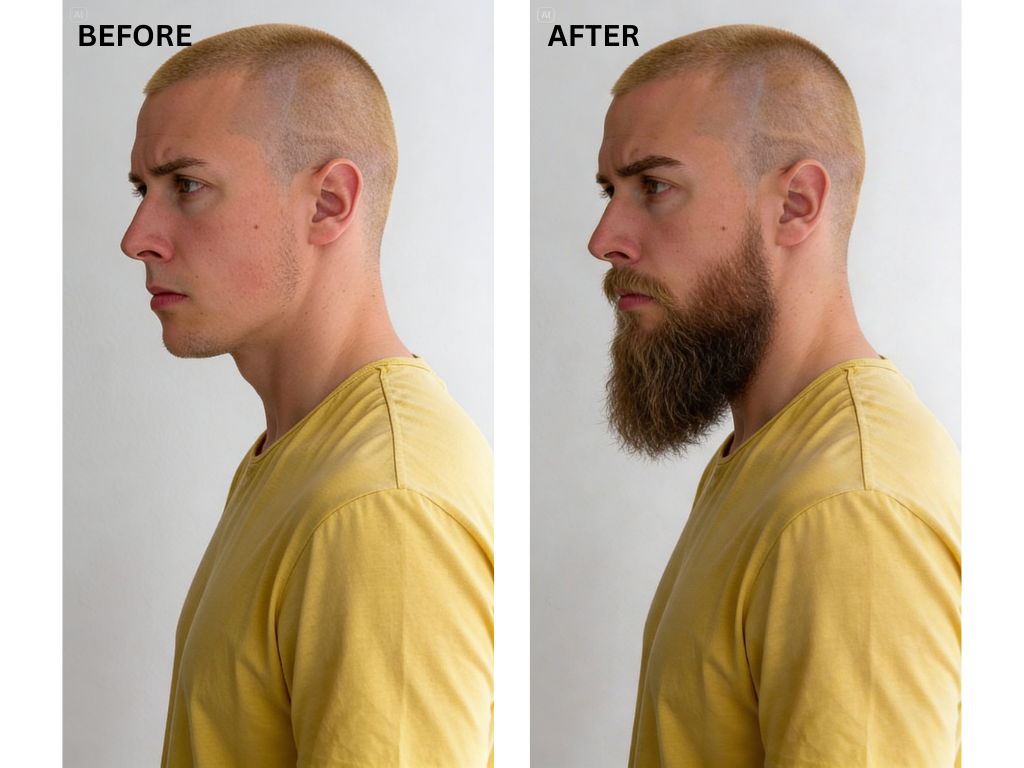 Prompt for a full beard
