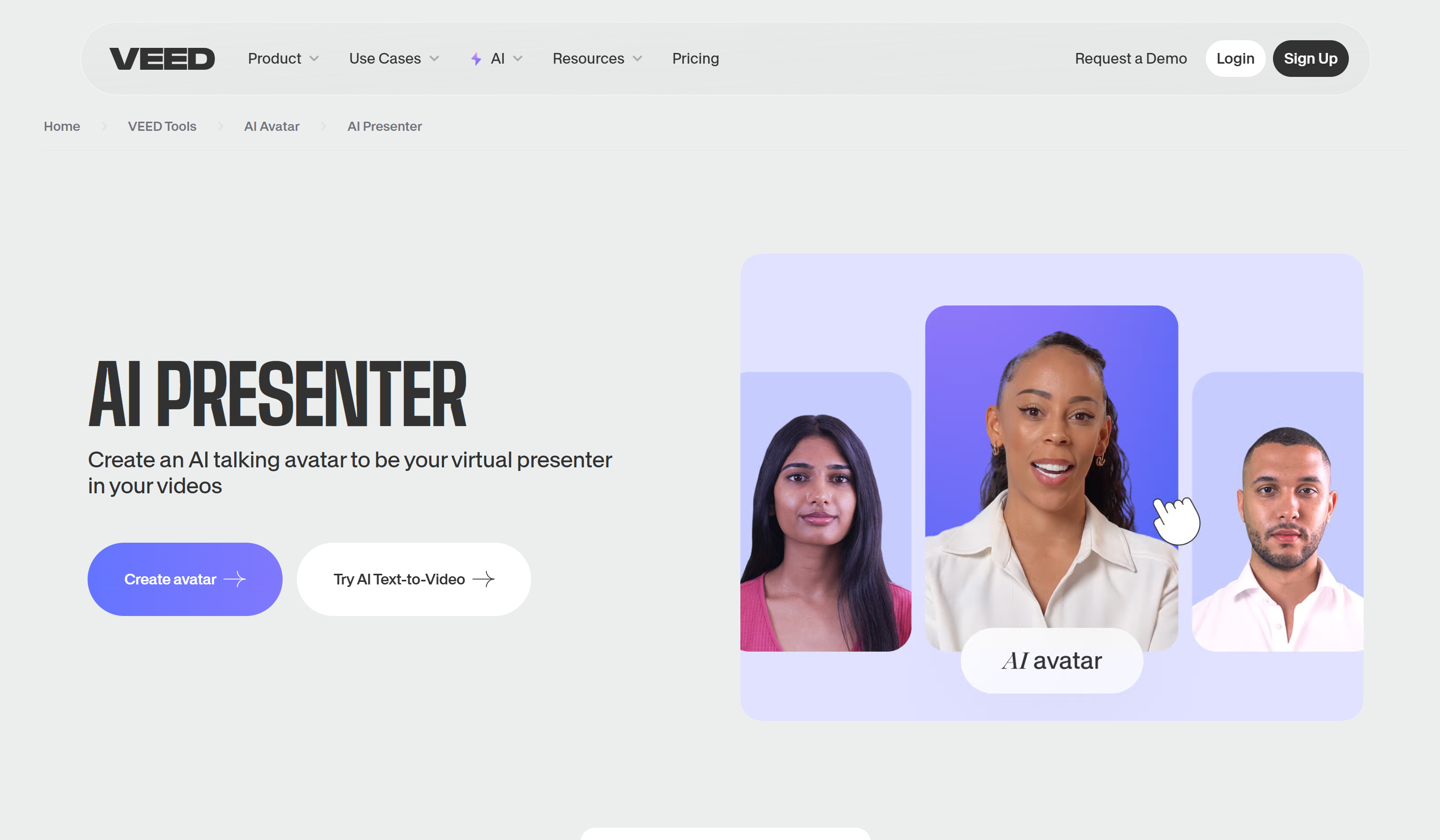 Use VEED.IO to make AI presenter videos