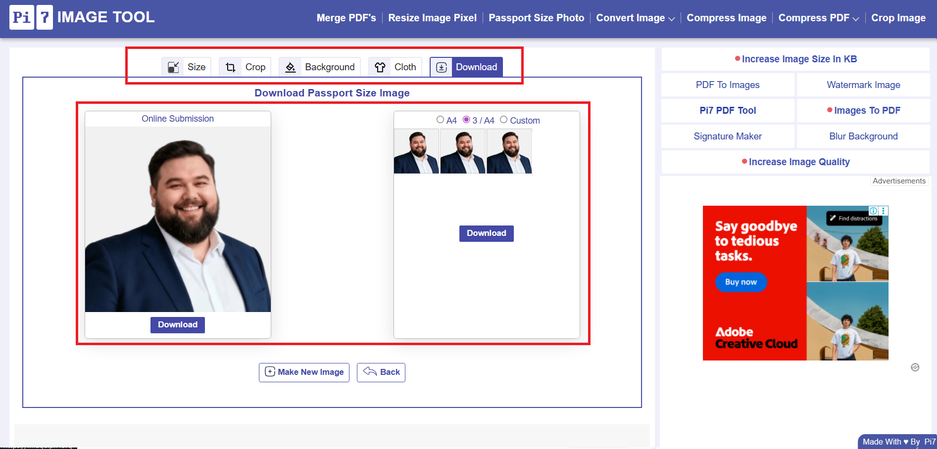 แก้ไขและดาวน์โหลดรูปภาพ