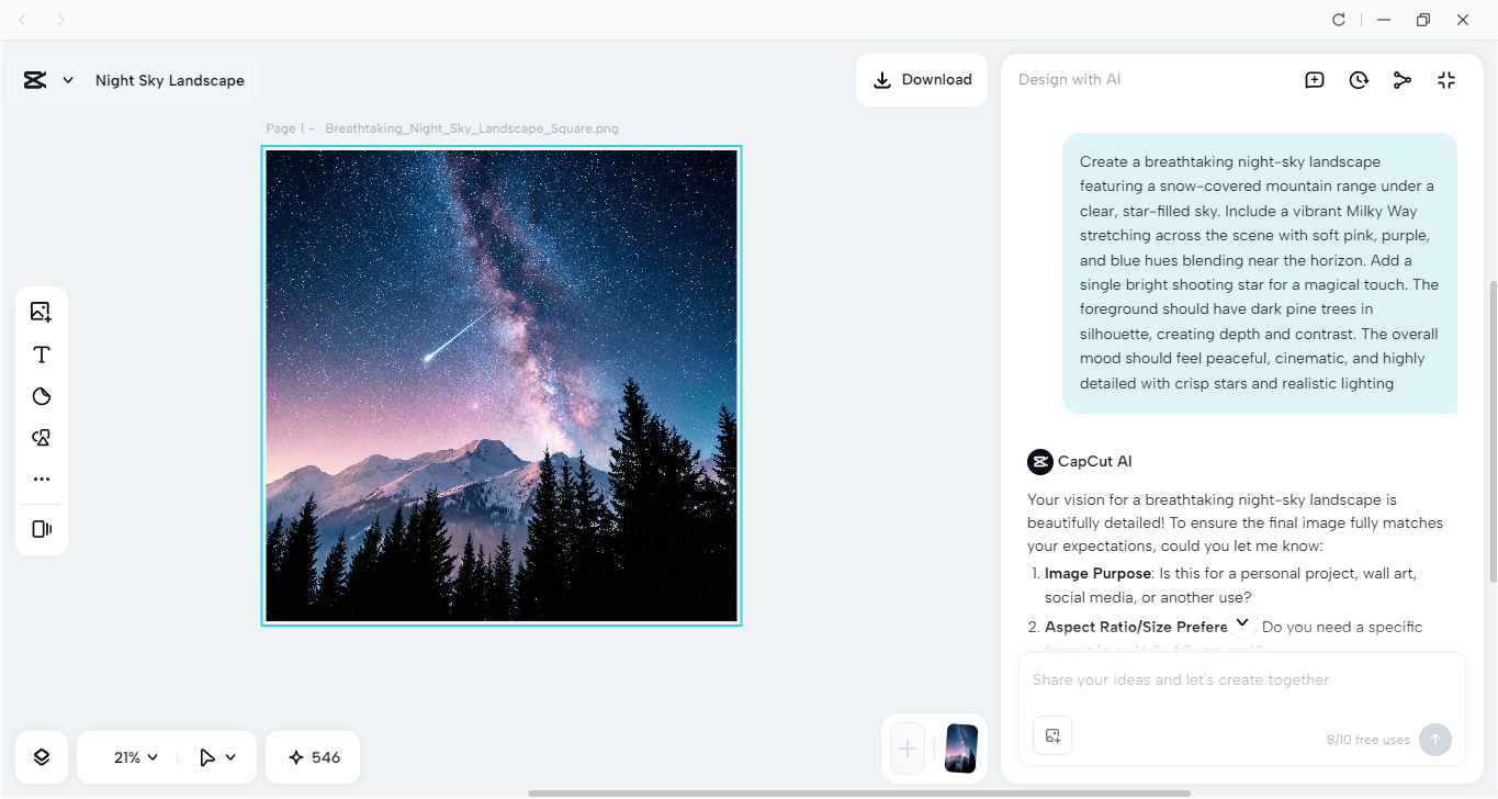 CapCut desktop video editor - a powerful astrophotography software for beginners
