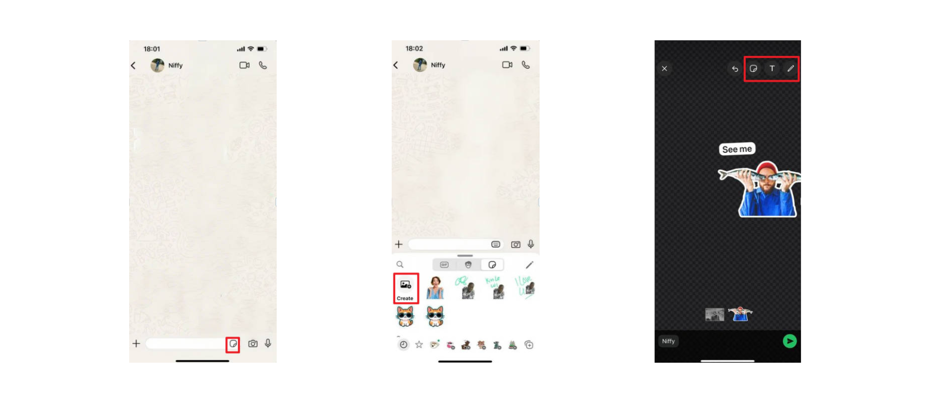 how to make a sticker on WhatsApp iPhone