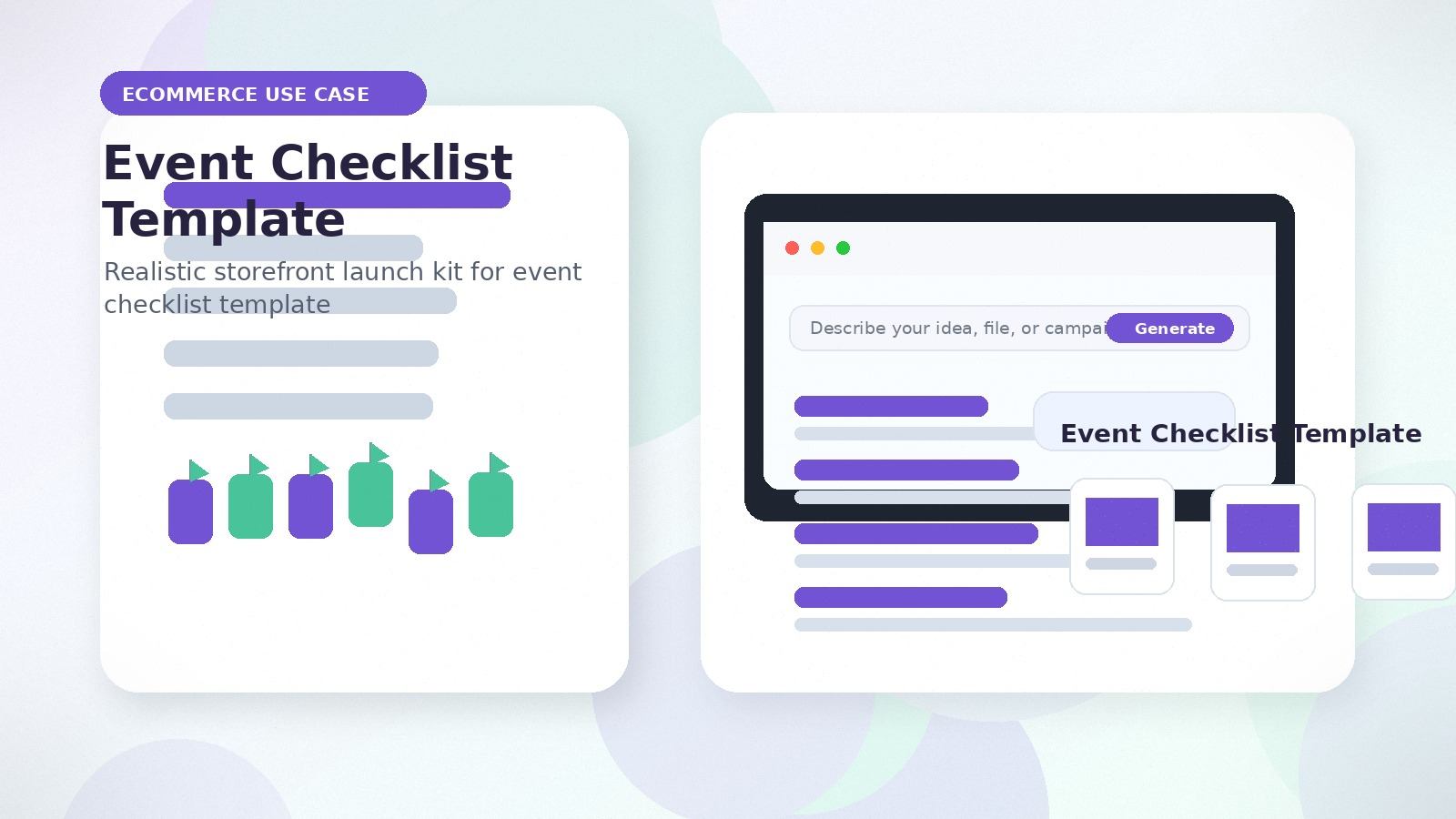 Event Checklist Template realistic ecommerce use case visual for event checklist template