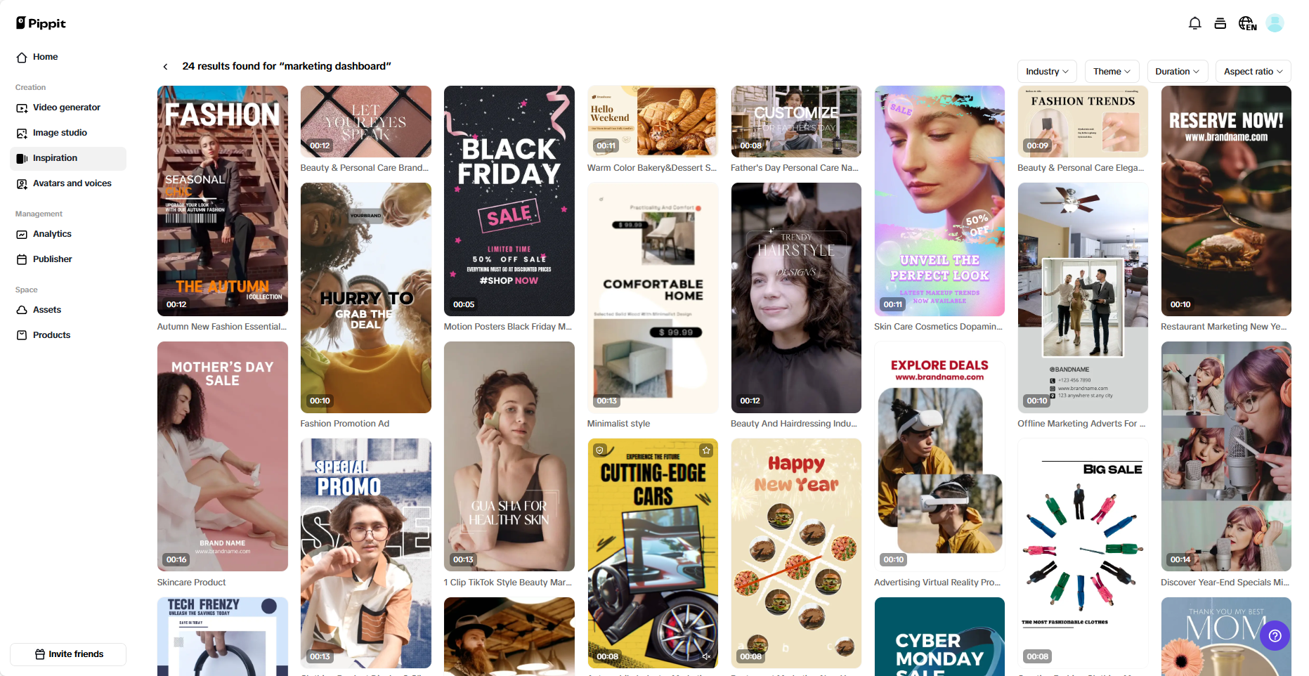 Explore multiple templates