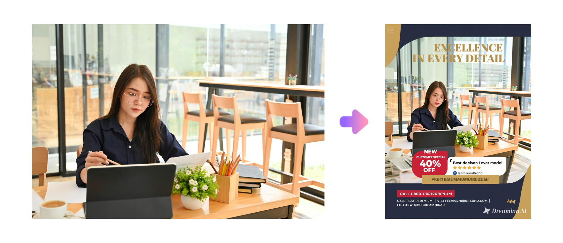 Affiche publicitaire commerciale