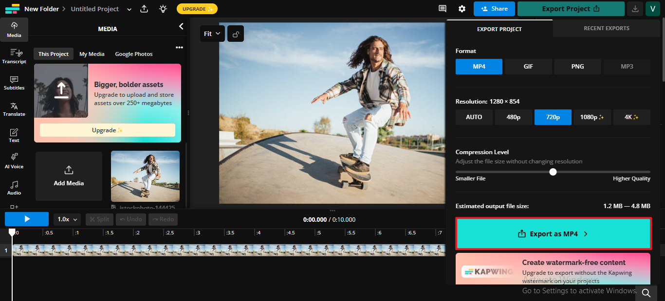 WebP kostenlos online in MP4 konvertieren