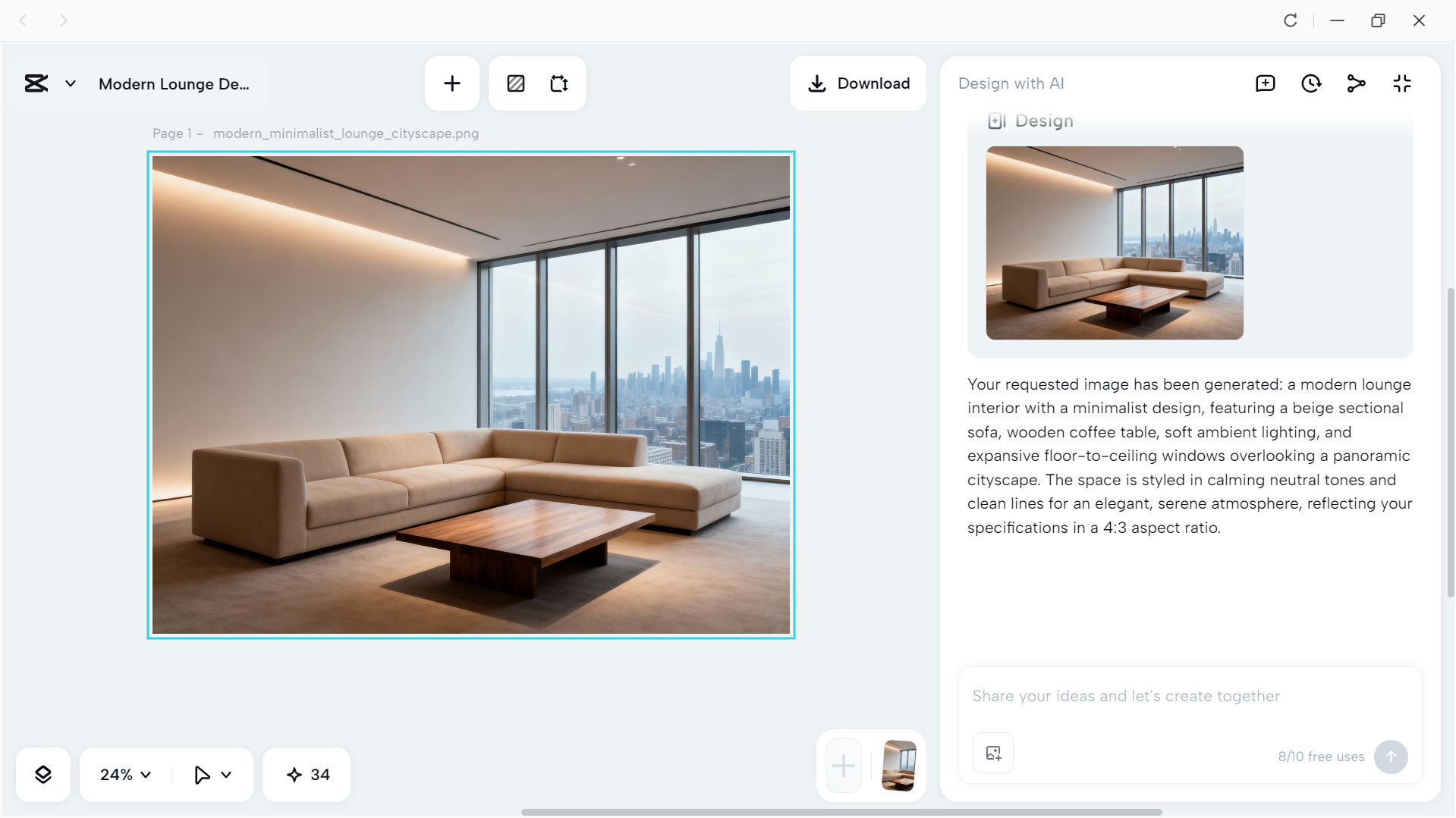 Interface of the CapCut desktop video editor
