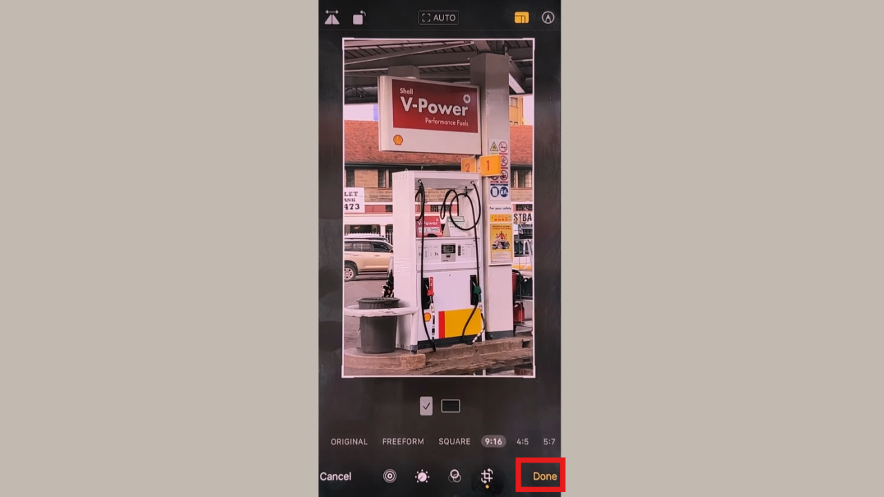 Adjust and save the cropped image