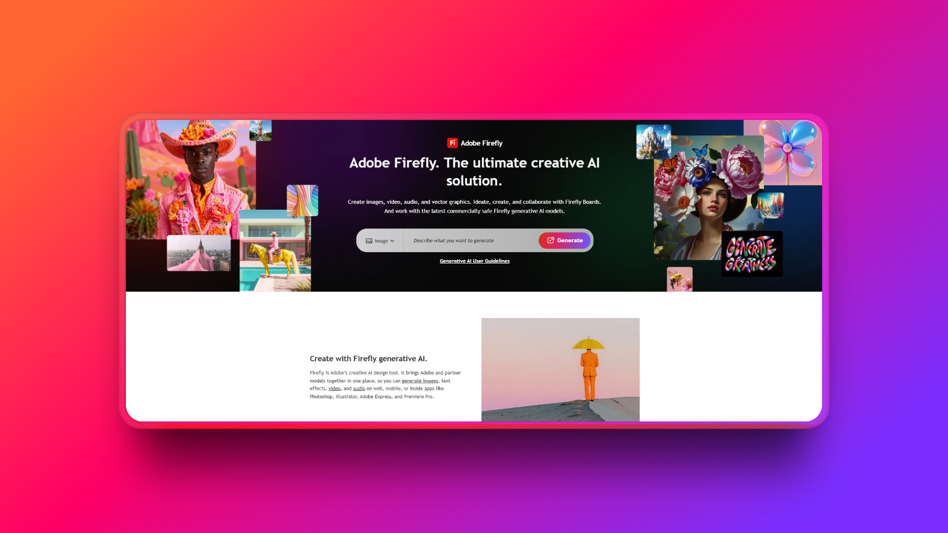 Adobe Firefly官方網站