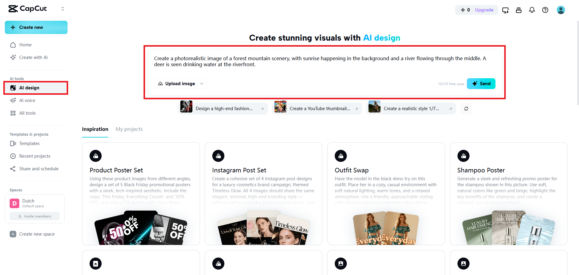 Enter prompt and generate your image