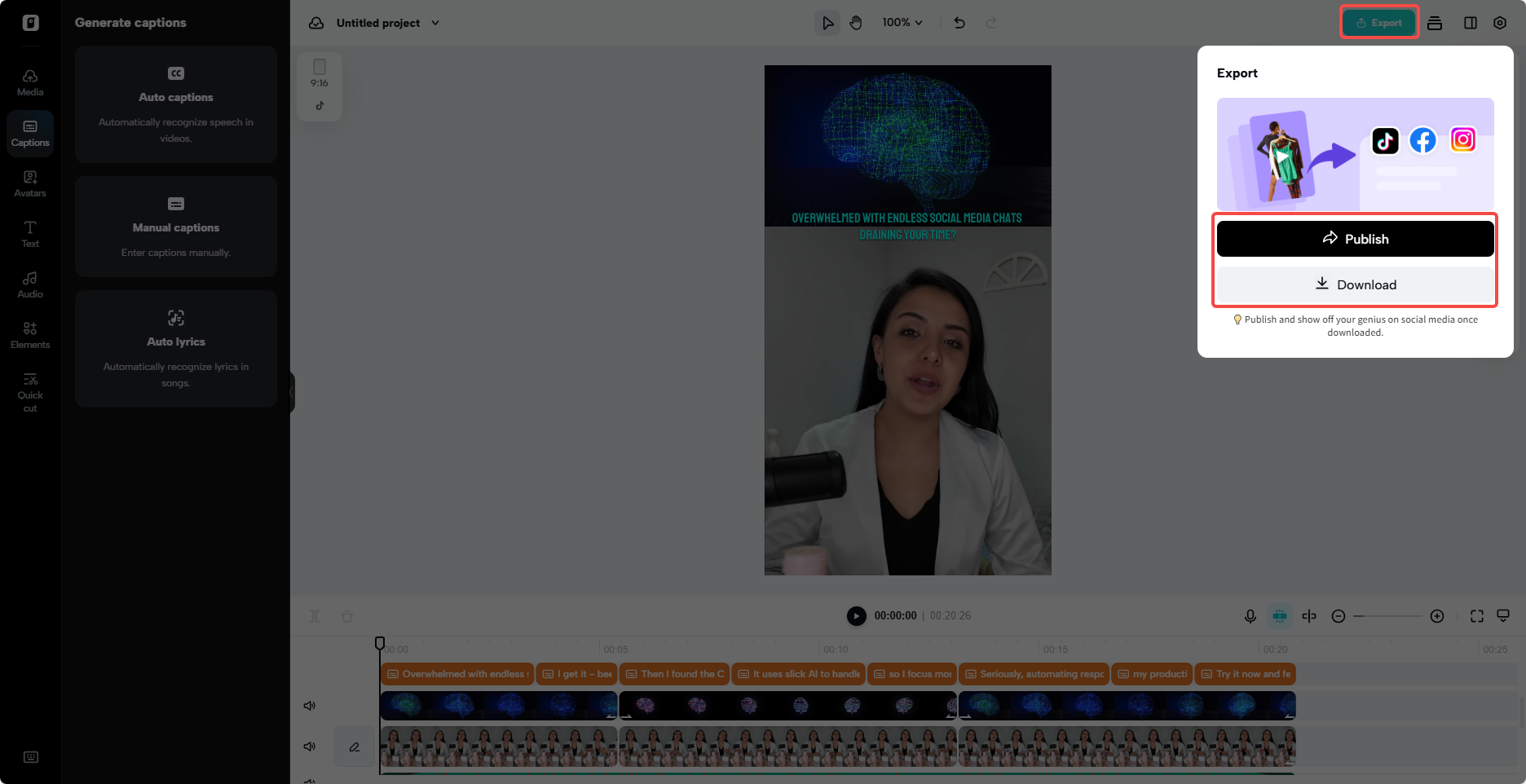 Export or schedule for chatbot campaigns