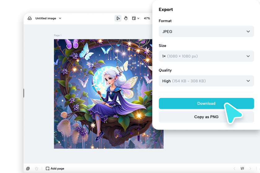 Export and share